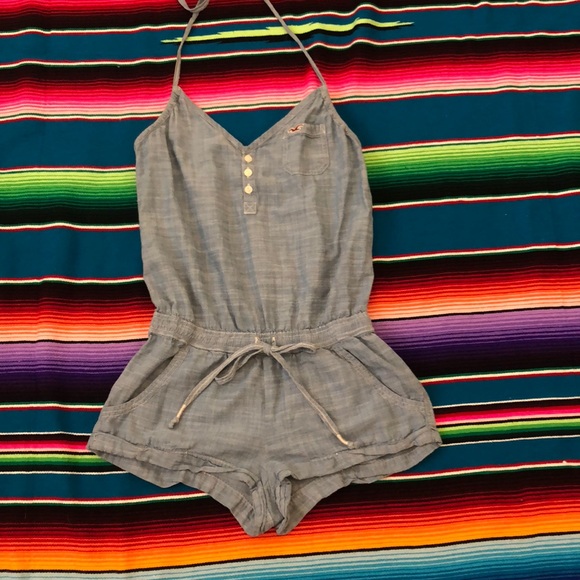 Hollister Pants - Denim Romper
